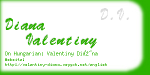 diana valentiny business card